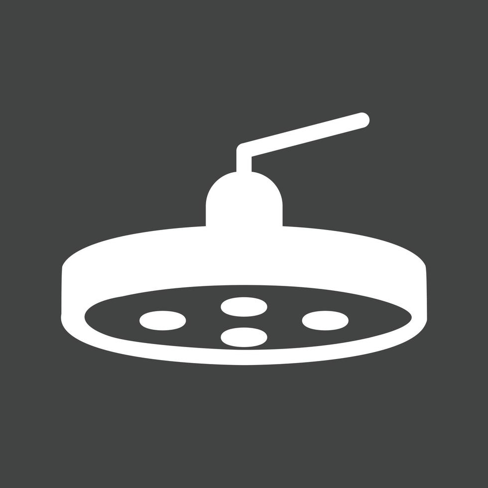 Operating Room Light Glyph Inverted Icon vector