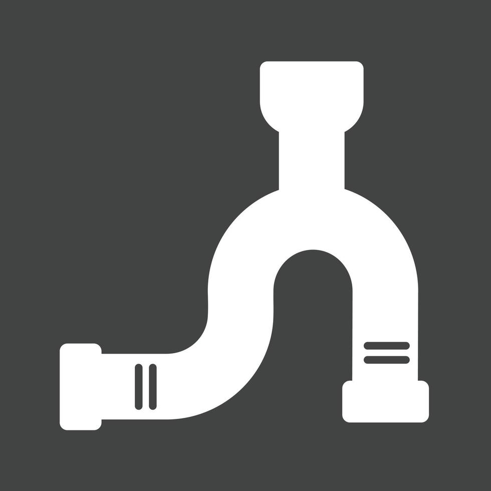 Pipeline Glyph Inverted Icon vector