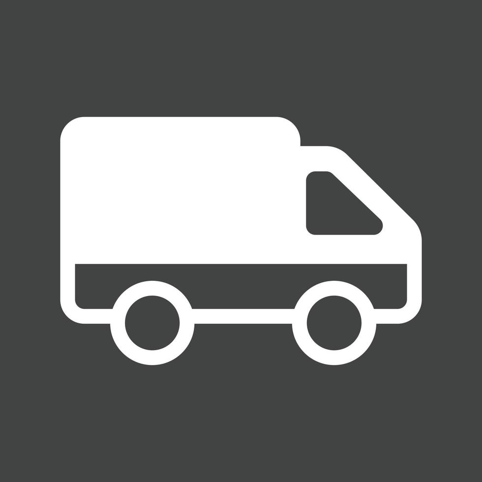 Toy Truck Glyph Inverted Icon vector