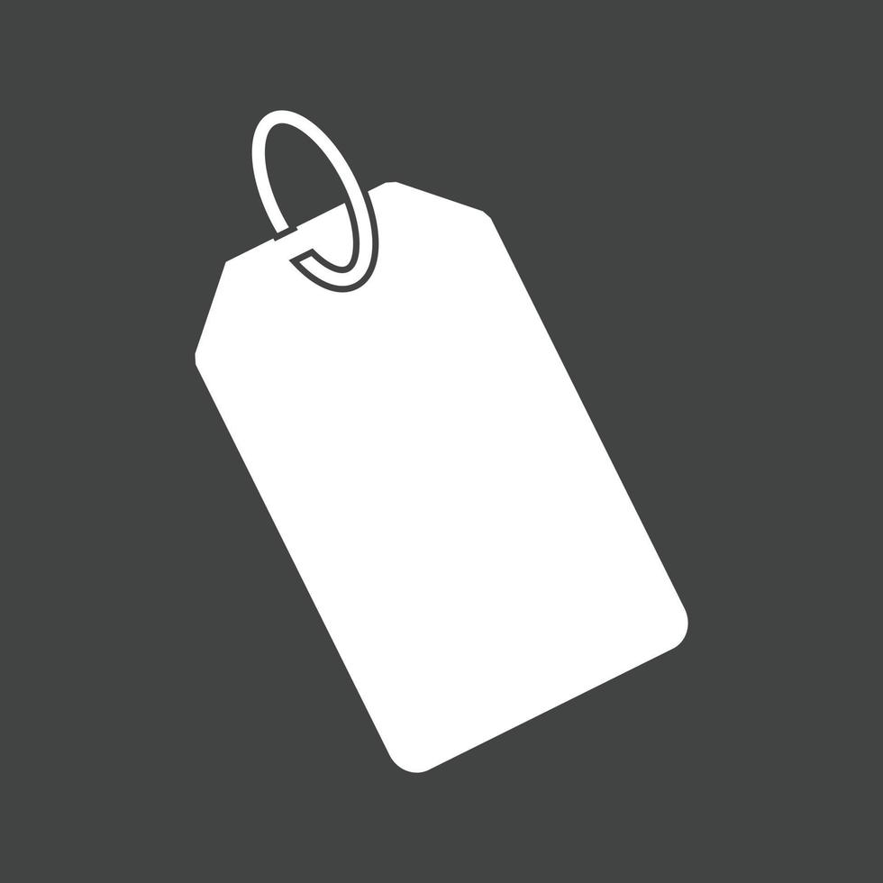 Price Tag Glyph Inverted Icon vector