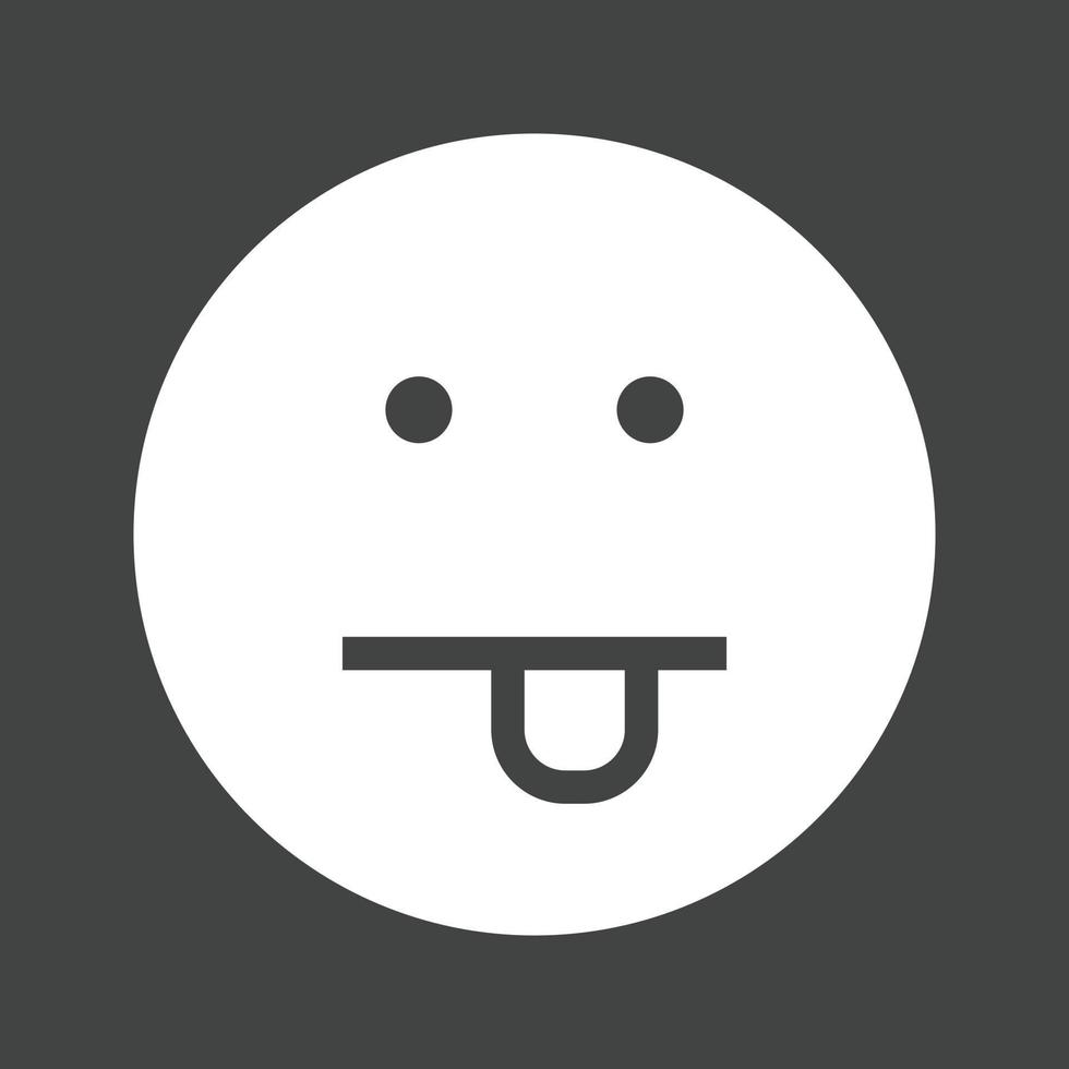 Silly Glyph Inverted Icon vector
