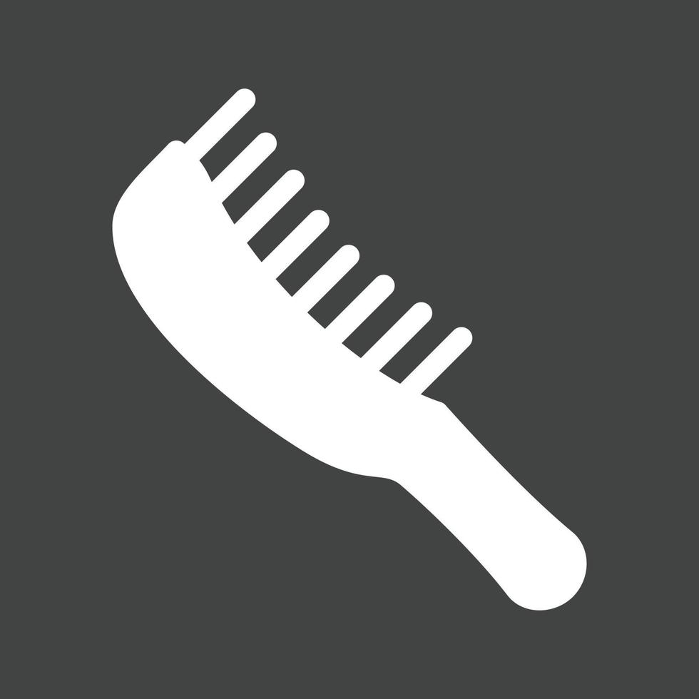 Hairbrush Glyph Inverted Icon vector