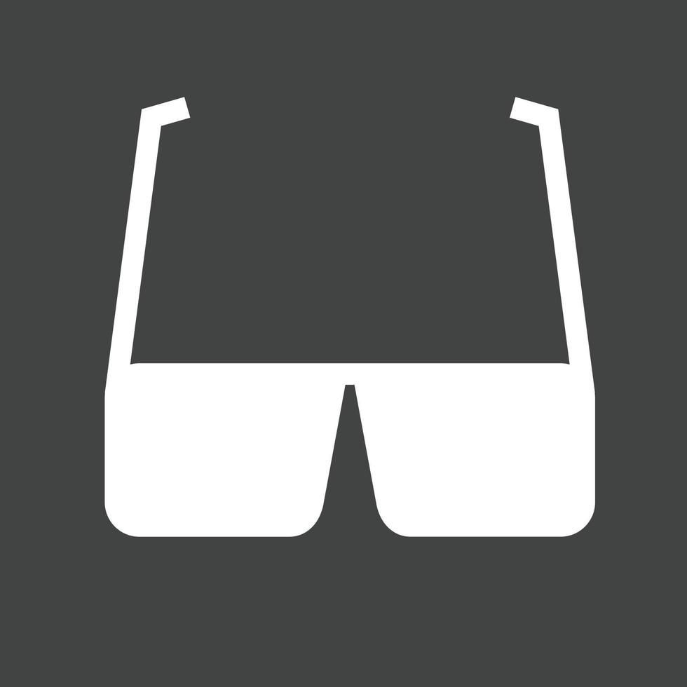 Glasses Glyph Inverted Icon vector