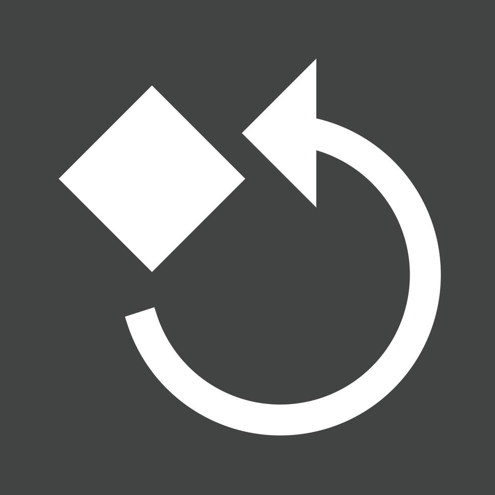 Rotate 90 Degrees Glyph Inverted Icon vector