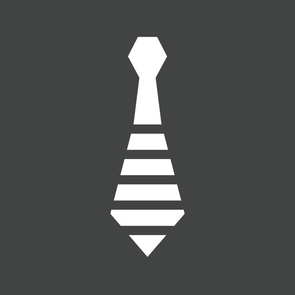 Tie Glyph Inverted Icon vector