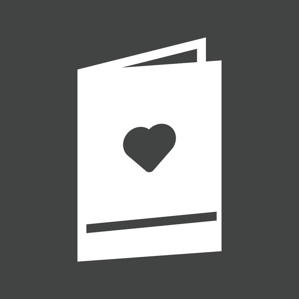 Invitation Card Glyph Inverted Icon vector