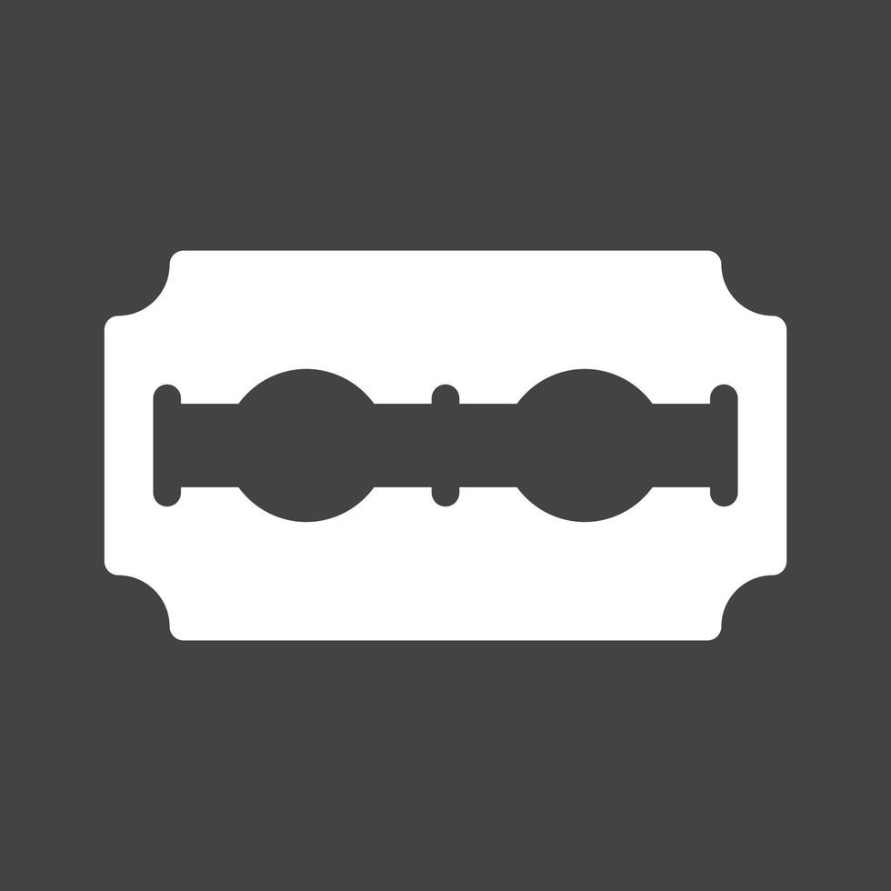 Razor Blade Glyph Inverted Icon vector