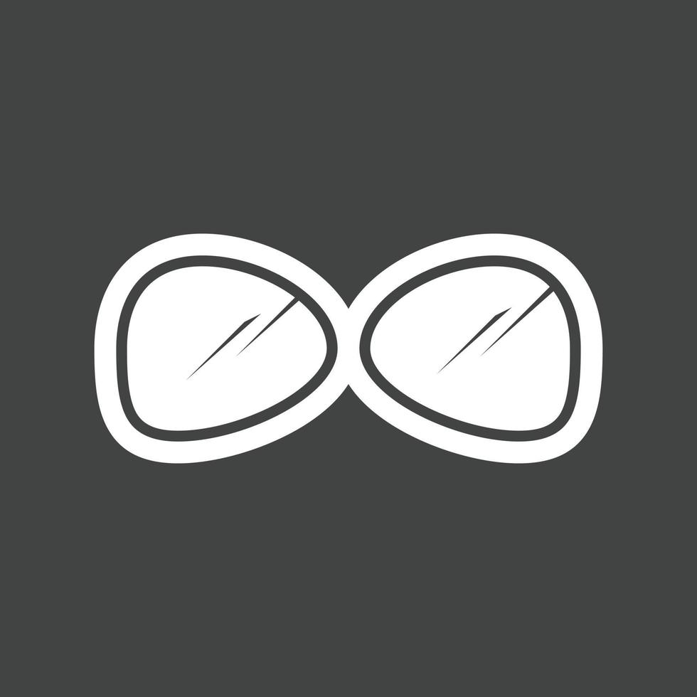 Goggles Glyph Inverted Icon vector