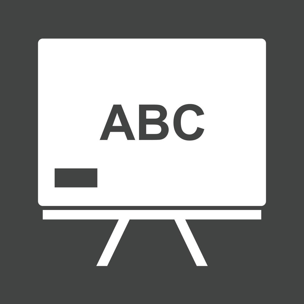 Classroom Board Glyph Inverted Icon vector