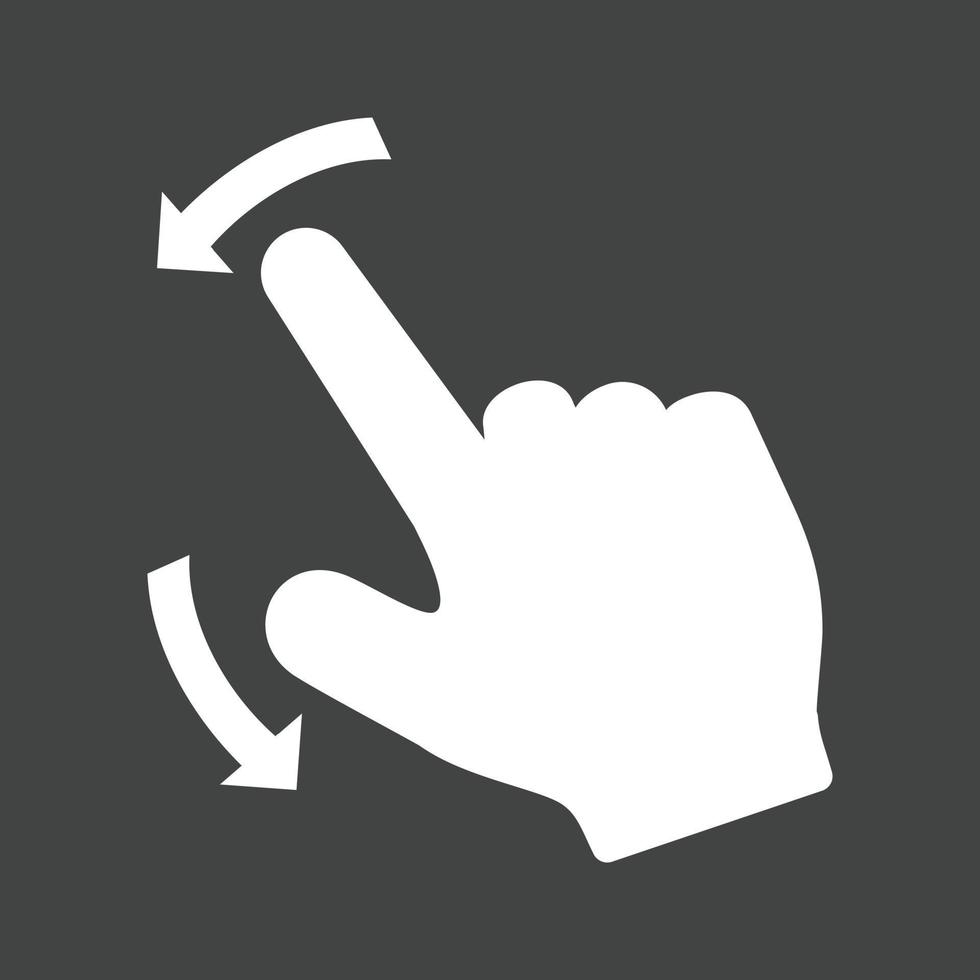 Rotate Left Glyph Inverted Icon vector