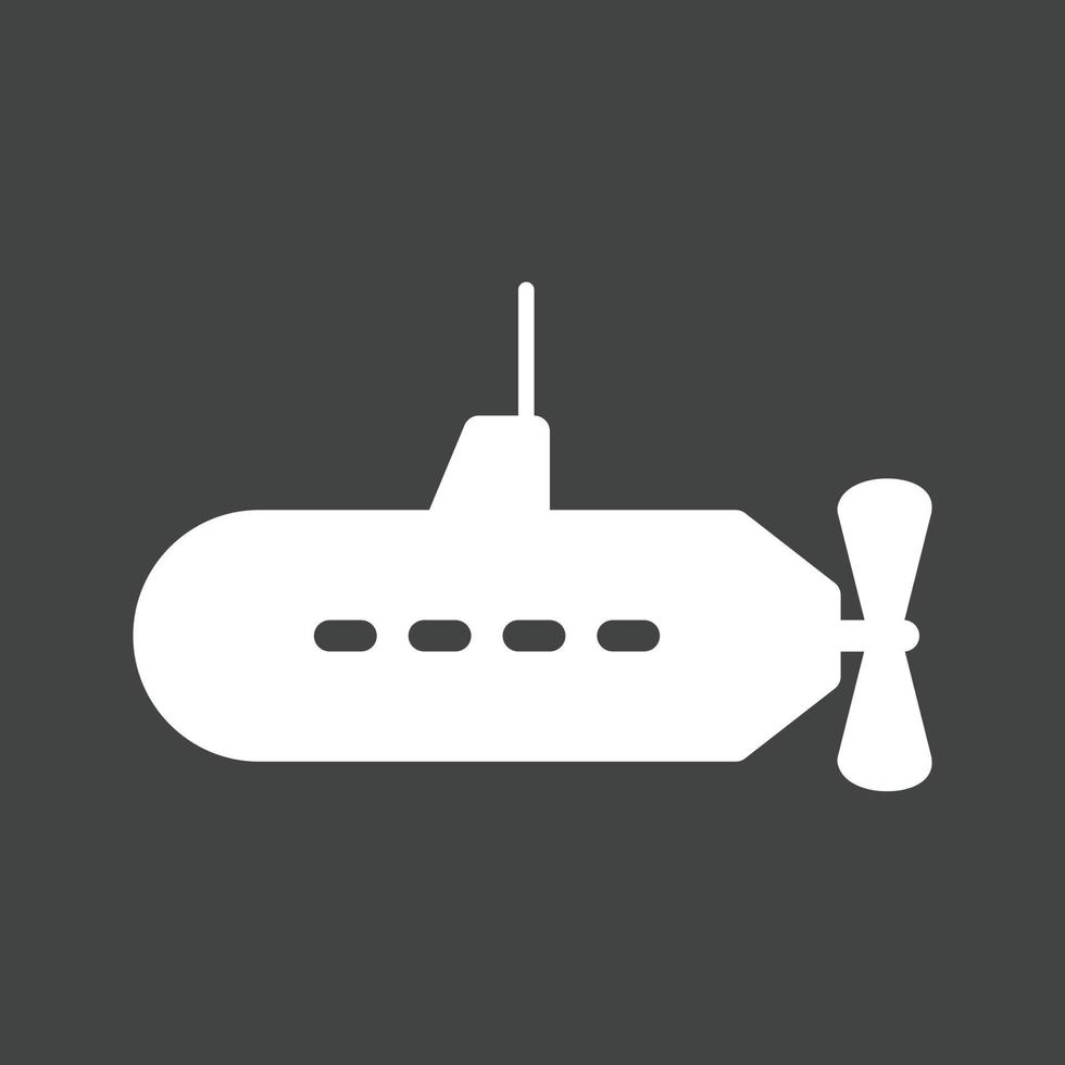 icono de glifo submarino invertido vector