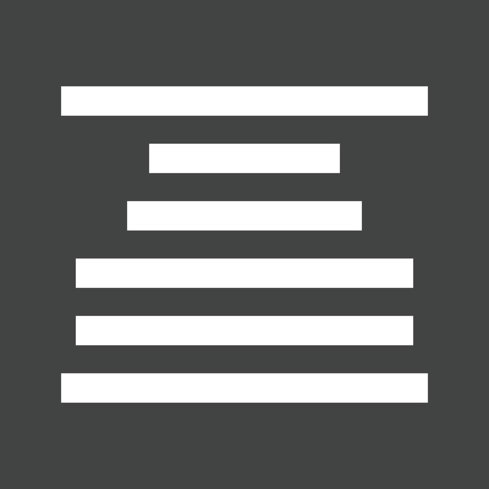 Center Align Glyph Inverted Icon vector
