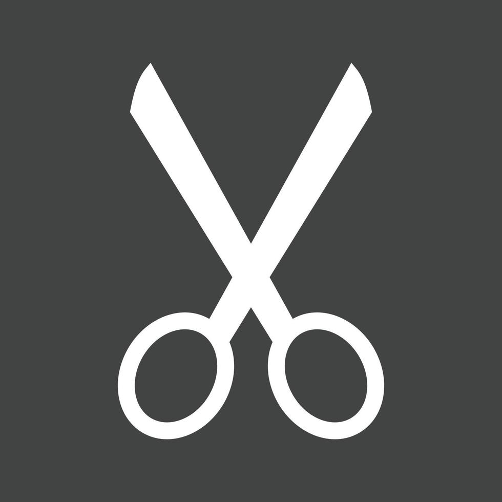 Scissors Glyph Inverted Icon vector