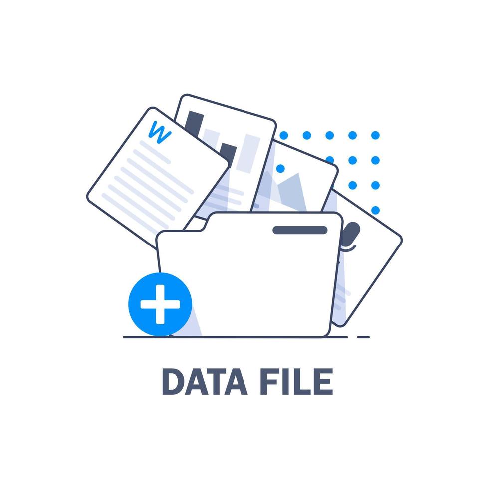open folder icon. Folder with documents vector