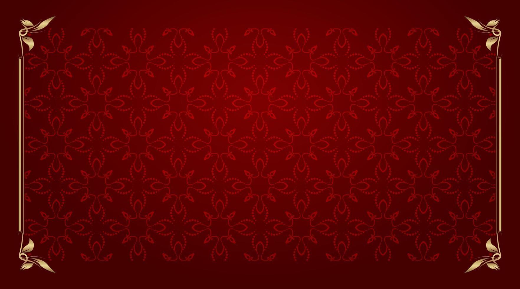 simple background with gold ornament frame vector