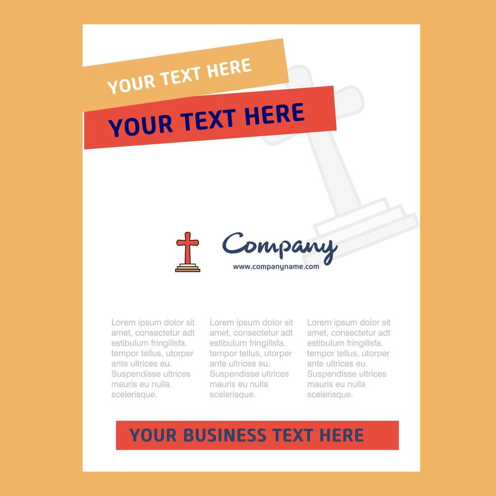 Grave Title Page Design for Company profile annual report presentations leaflet Brochure Vector Background