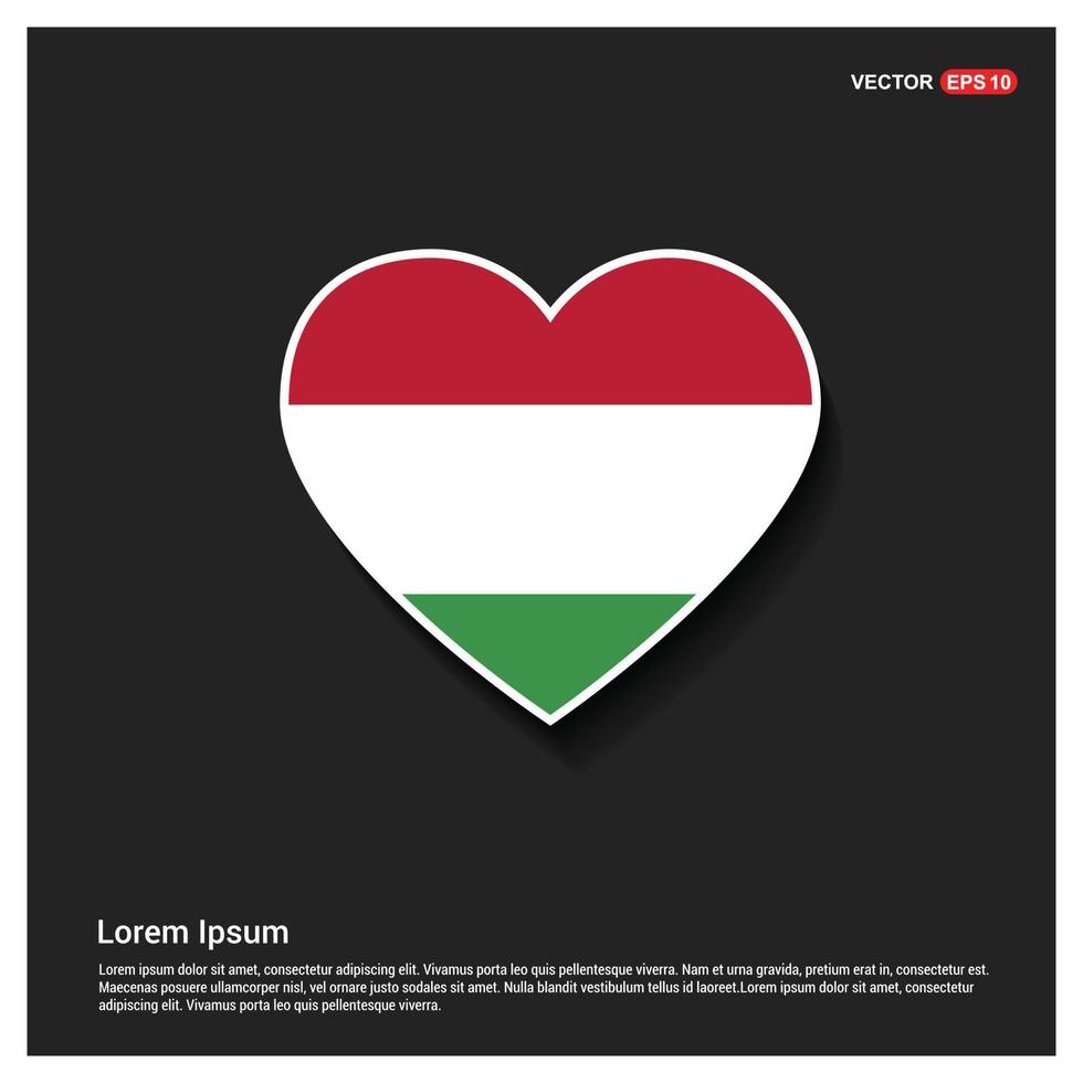 Hungary flag design vector