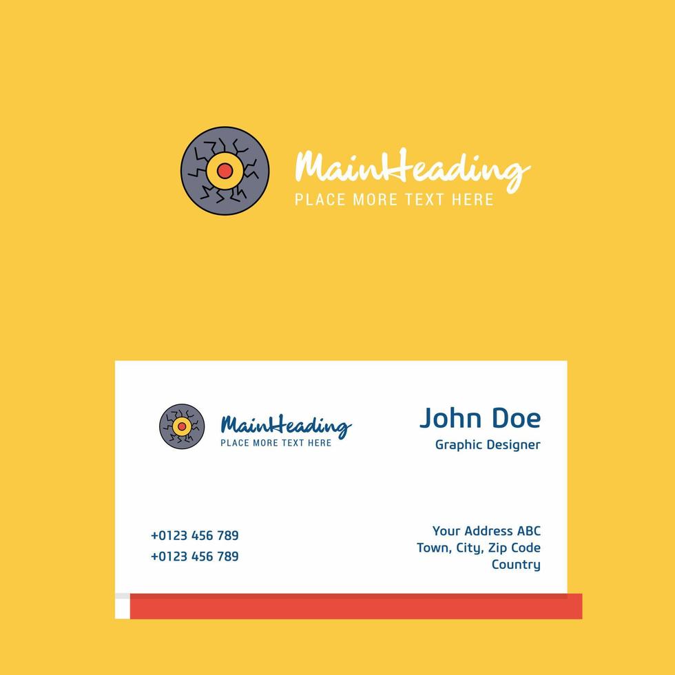 Eye ball logo Design with business card template Elegant corporate identity Vector