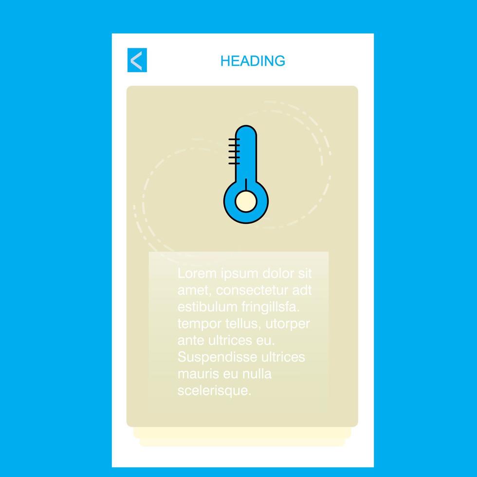 Thermometer mobile vertical banner design design Vector