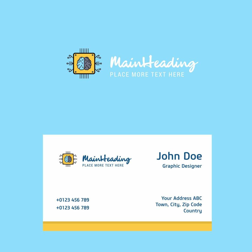 Processor logo Design with business card template Elegant corporate identity Vector