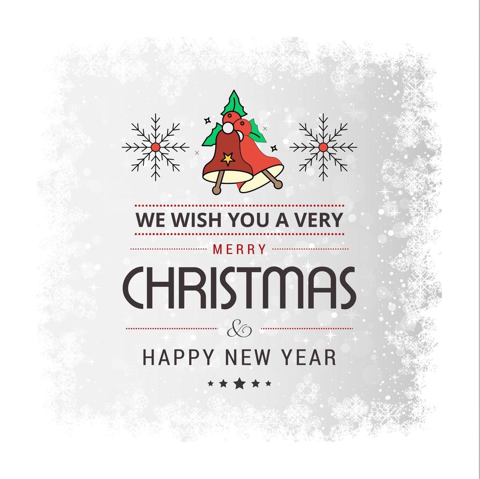 Christmas card design with elegant design and light background vector