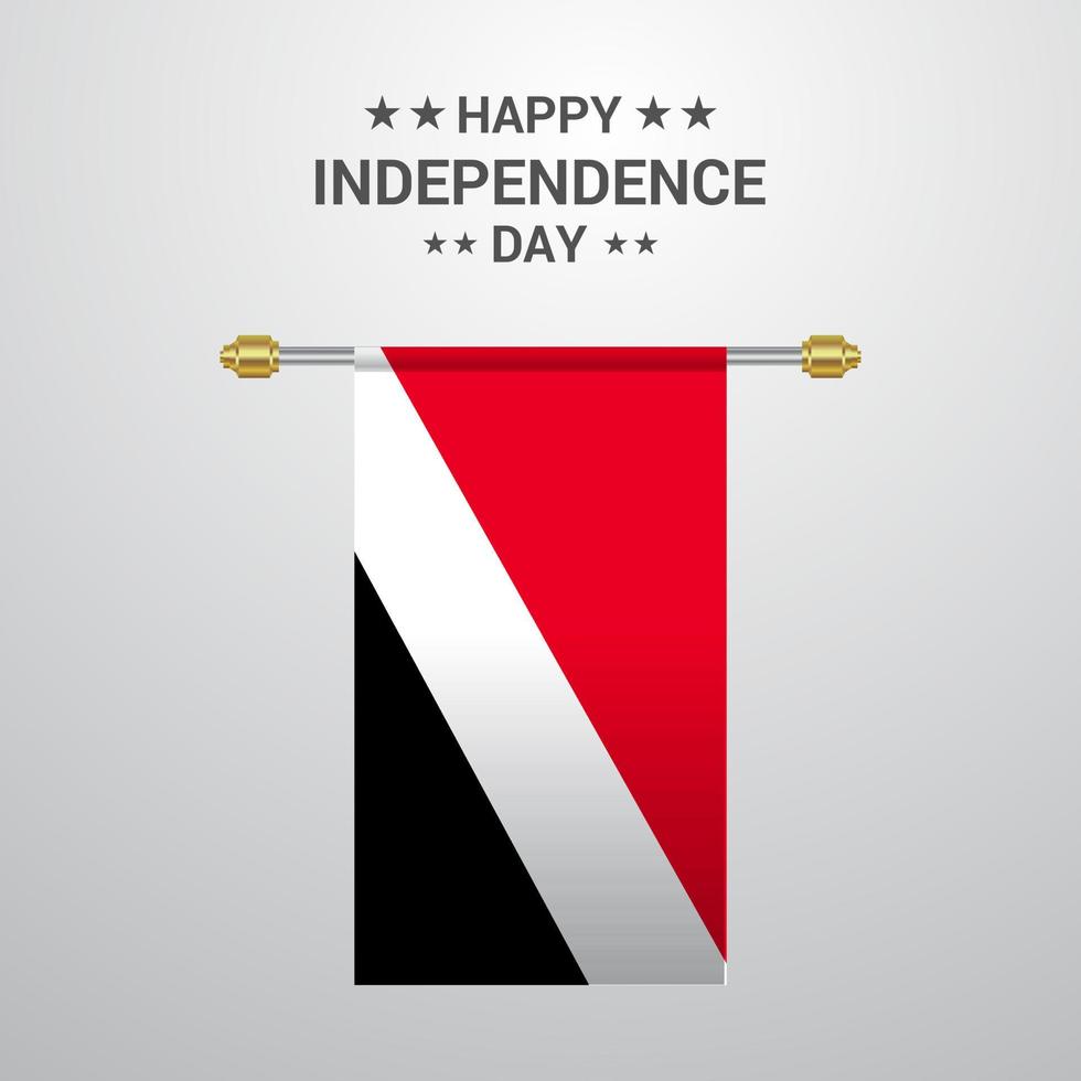 Principality of Sealand Independence day hanging flag background vector