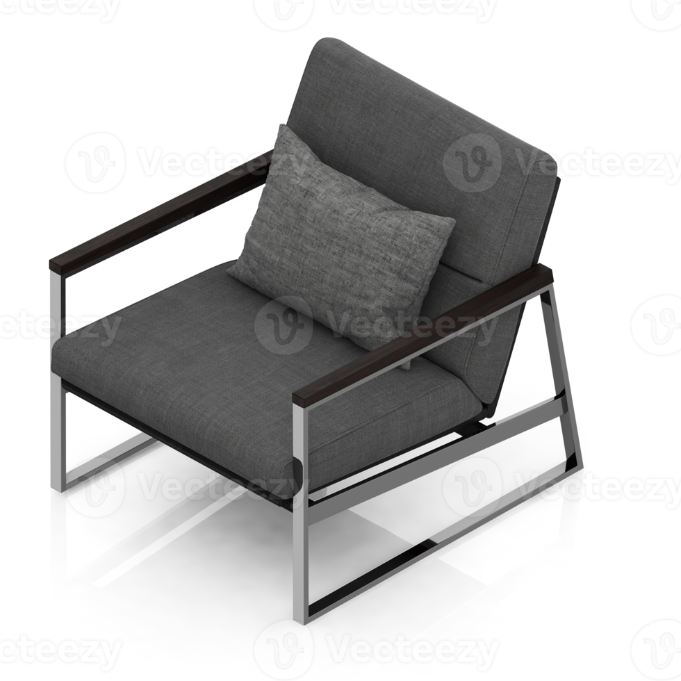 Isometric Armchair Isolated 3D render png