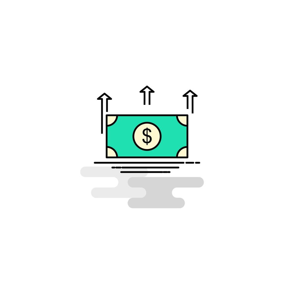 Flat Uprising dollar Icon Vector