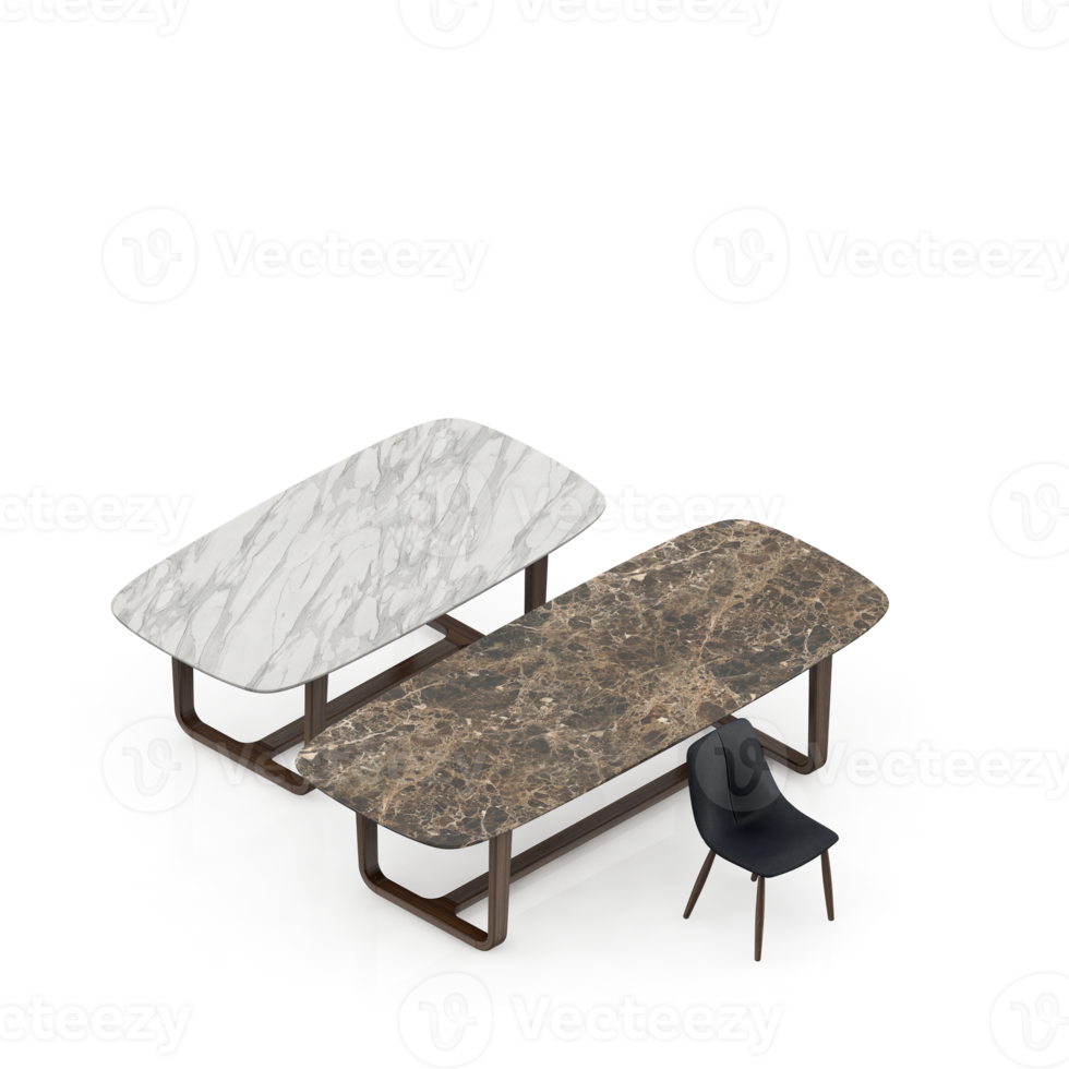 Isometric Table 3D render png
