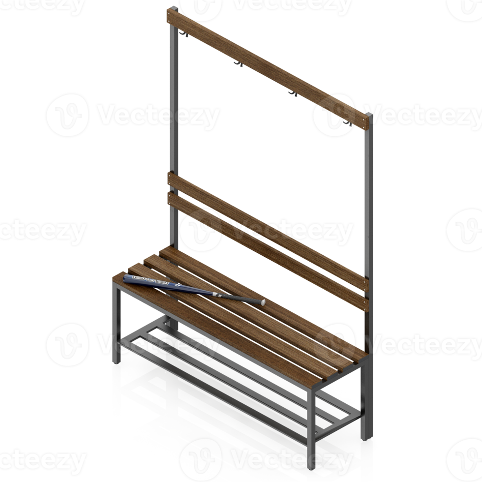 Isometric bench 3D render png