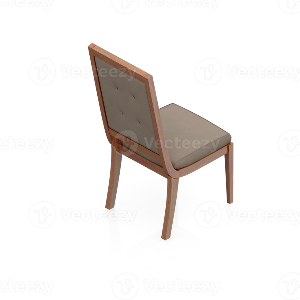 Isometric Chair 3D isolated rendering png