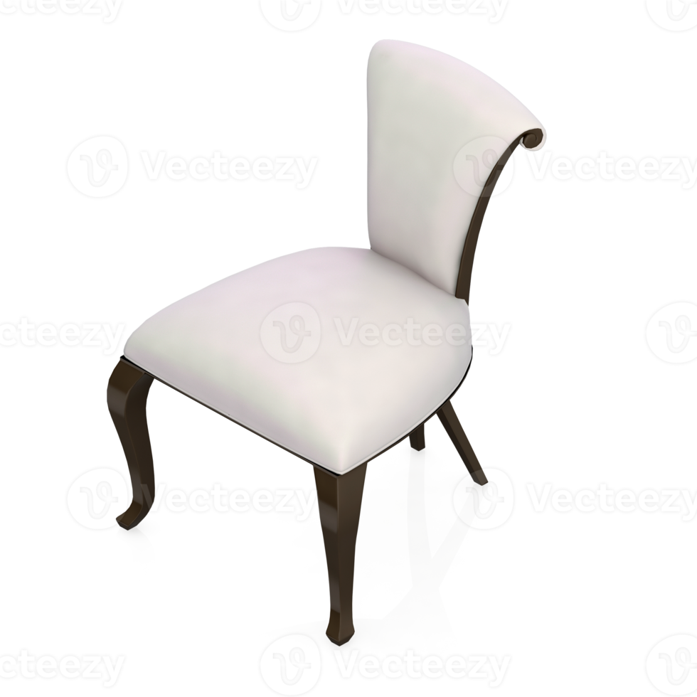 silla isométrica 3d renderizado aislado png