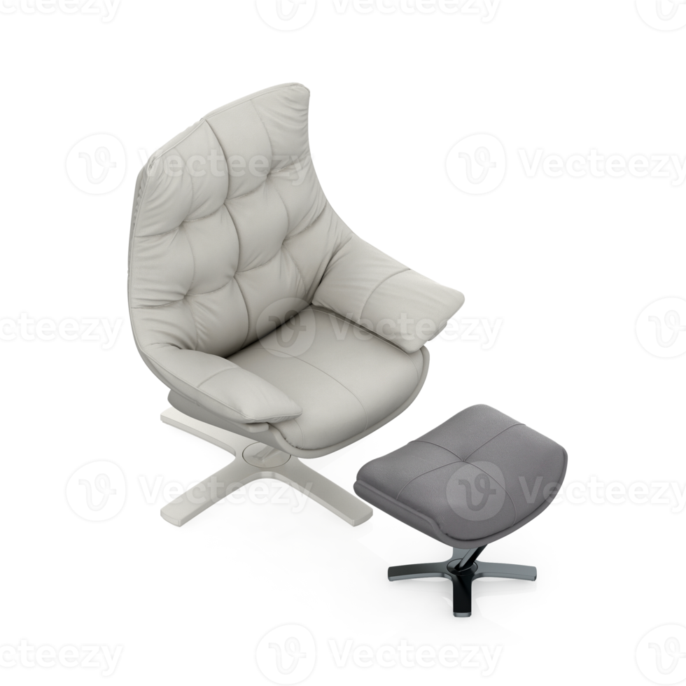 Isometric Chair 3D isolated rendering png