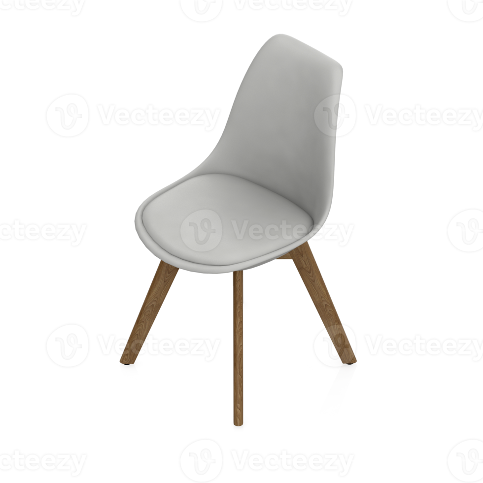Isometric Chair 3D isolated rendering png