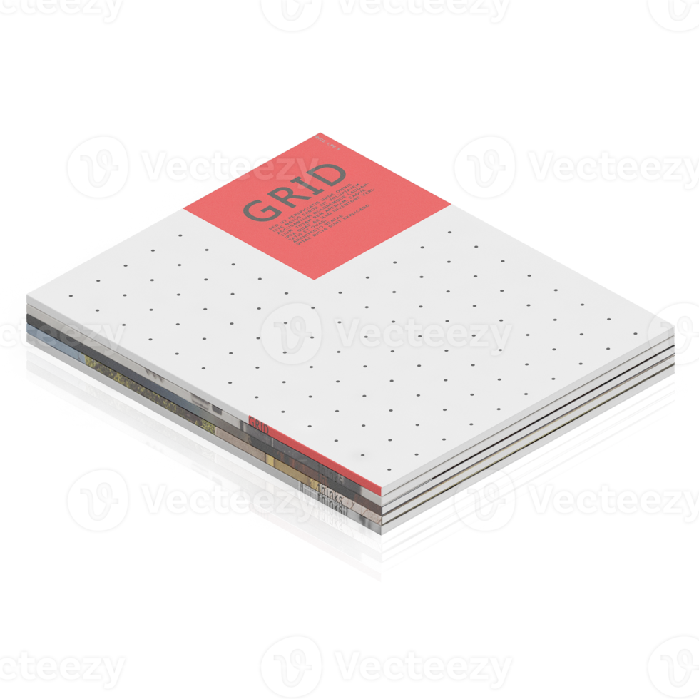 Isometric Books 3D render png