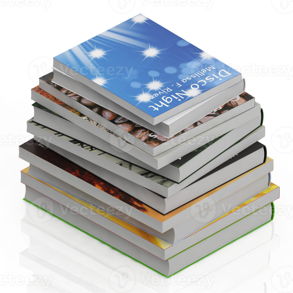 Isometric Books 3D render png