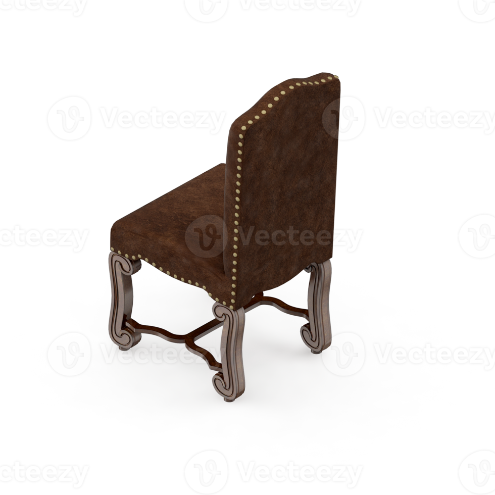 Isometric Chair 3D isolated rendering png