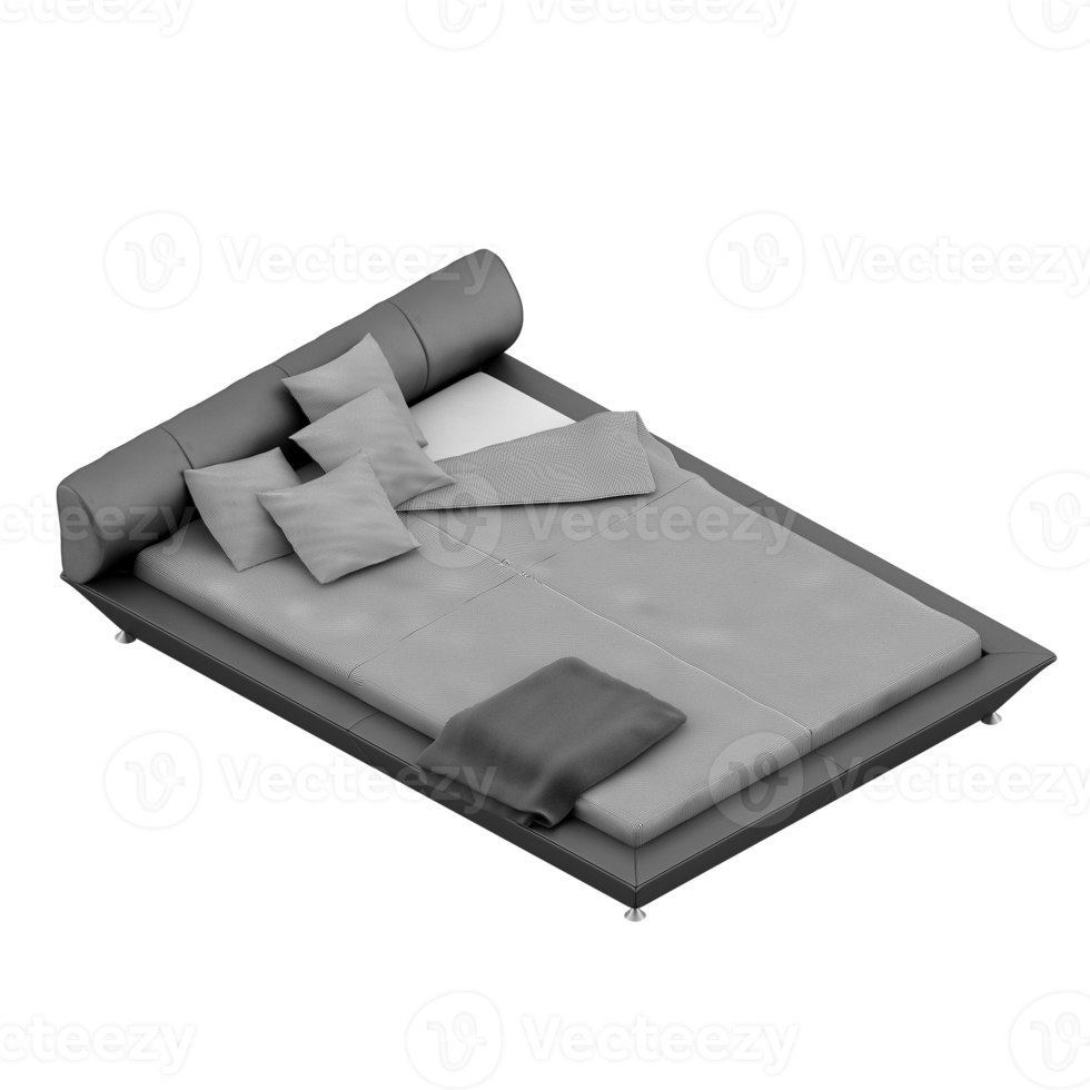 isometrisk sovrum 3d framställa png