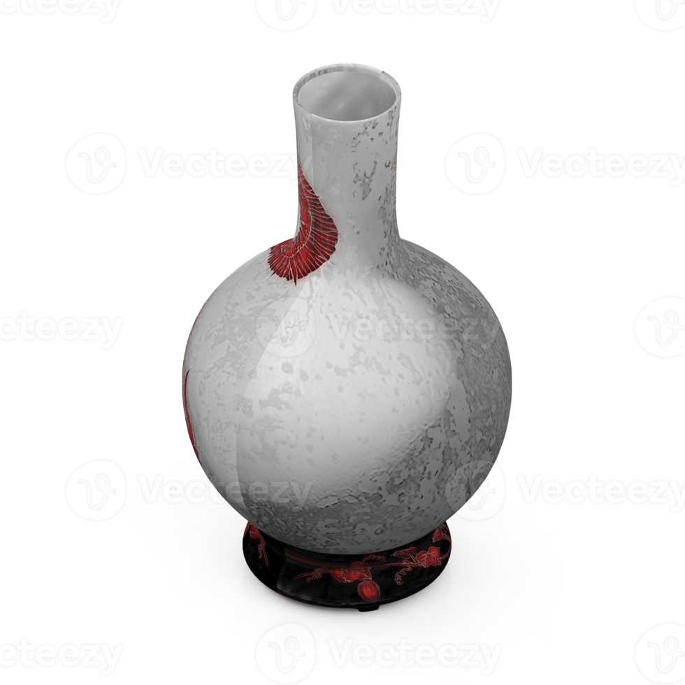 vases isométriques rendu 3d png