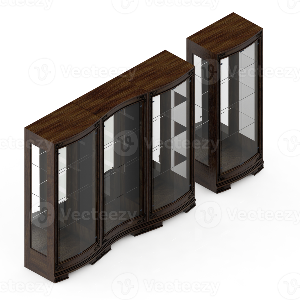 Isometric Cabinet 3D render png