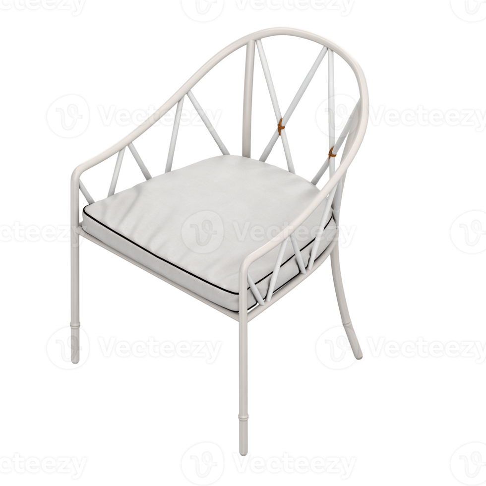 chaise isométrique rendu isolé 3d png