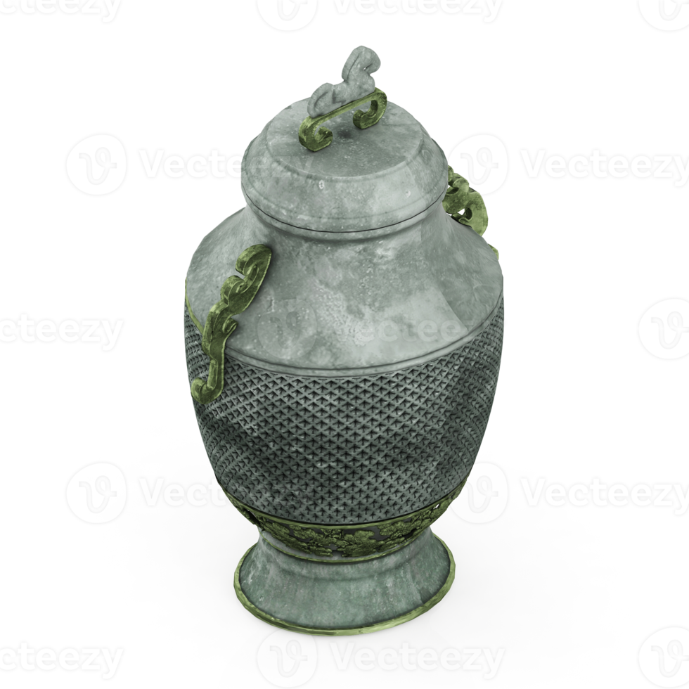 vases isométriques rendu 3d png