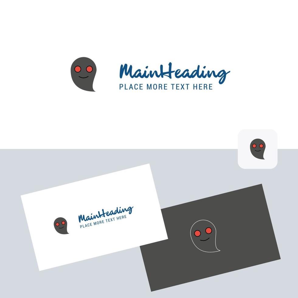 Ghost vector logotype with business card template Elegant corporate identity Vector