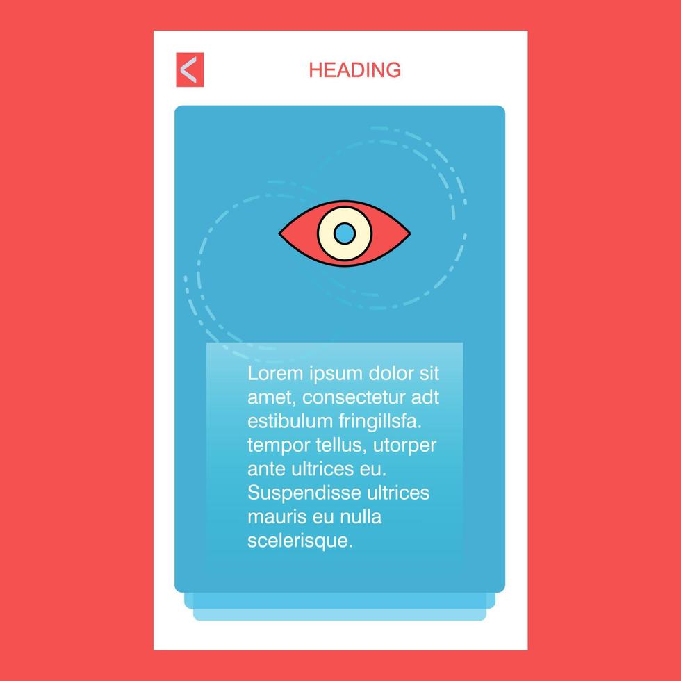 Eye mobile vertical banner design design Vector