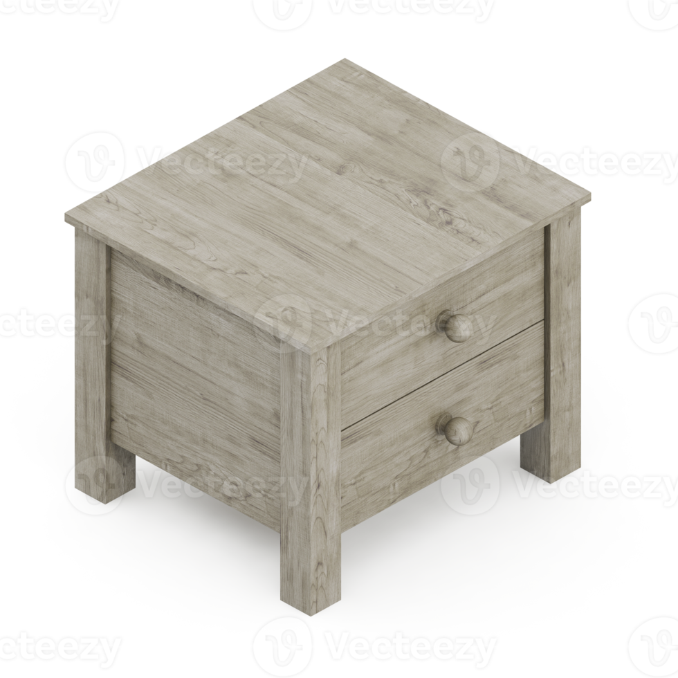 Isometric Bedroom 3D render png