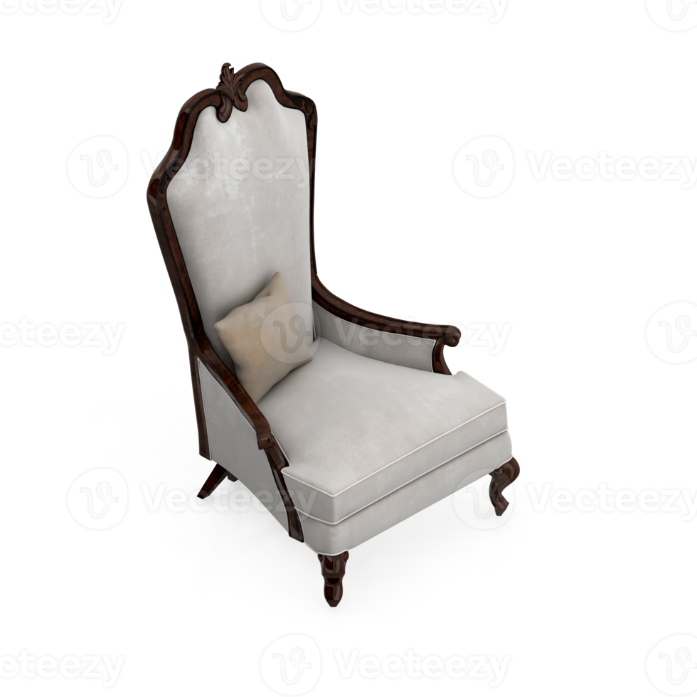 Isometric Chair 3D isolated rendering png