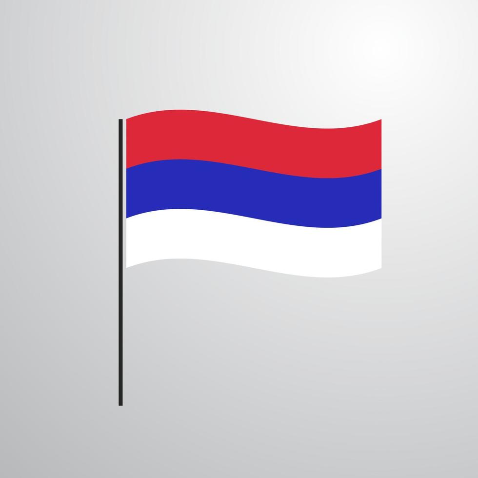 Republika Srpska waving Flag vector
