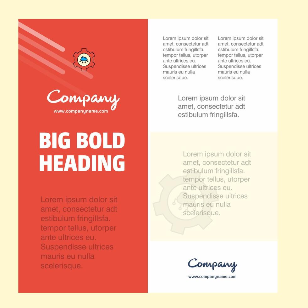 Cloud setting Business Company Poster Template with place for text and images vector background