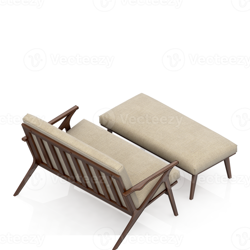 Isometric Table Set 3D render png