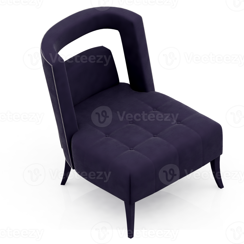 Isometric Chair 3D isolated rendering png